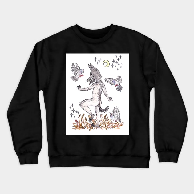 Lycanthropy Werewolf Child Crewneck Sweatshirt by sadnettles